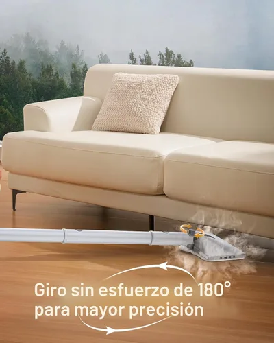Vista 4 de LABIGO Trapeador de vapor 10 en 1 con limpiador de vapor de mano desmontable, tanque de 350ml, calentamiento en 10s, limpiador de vapor de 248°F