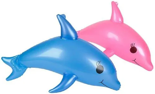 Vista 8 de Juguete inflable de delfín perlado azul y rosa de 22 pulgadas (juego de 2) inflable para playa junto a la piscina