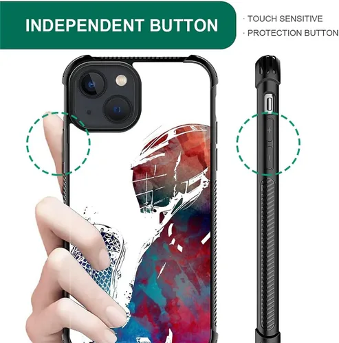 Vista 37 de Compatible con funda para iPhone 6 Plus/6s Plus,Bite Your Teeth Diseño de patrón asombroso, funda trasera dura de PC anti-arañazos y a prueba