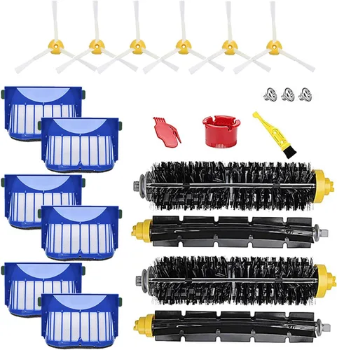 Vista 9 de Piezas de repuesto para aspiradora iRobot Roomba 600 Series 692 694 690 680 660 665 651 650 614 595, incluye cepillo de cerdas, cepillo batidor