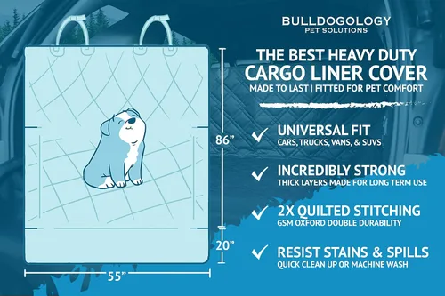 Vista 5 de Bulldogology - Cubierta de asiento para perros, revestimiento de primera calidad, resistente durabilidad, impermeable, respaldo antideslizante