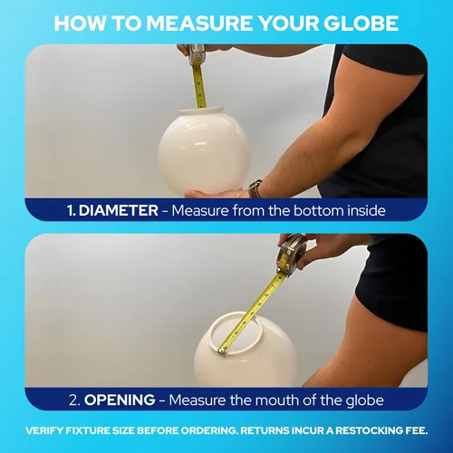 Vista 3 de KastLite Globo de poste de lámpara de acrílico prismático transparente de 8 pulgadas Textura prismática con cuello de ajuste de 3.91 pulgadas