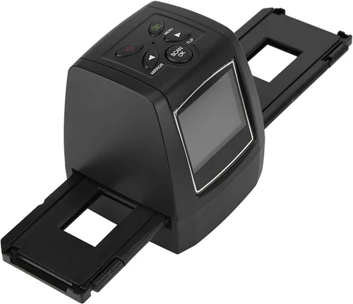 Vista 9 de Visor de diapositivas de escáner de películas, convierte 135 películas/diapositivas/negativos a fotos JPG digitales, compatible con tarjeta MMC