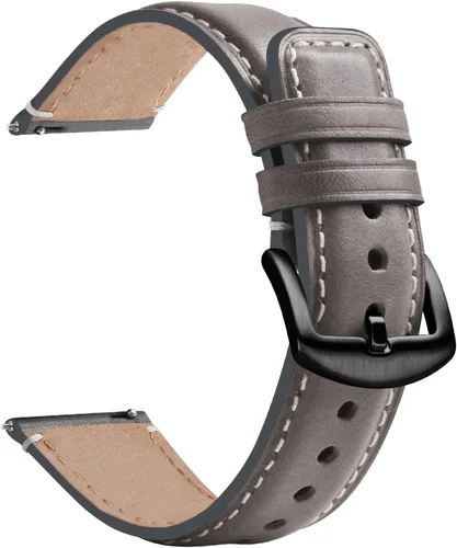Vista 75 de Fullmosa Correa de reloj de liberación rápida de 0.866 in, 0.787 in y 0.709 in, bandas de cuero bruñido para Samsung Galaxy Watch/Garmin Watch