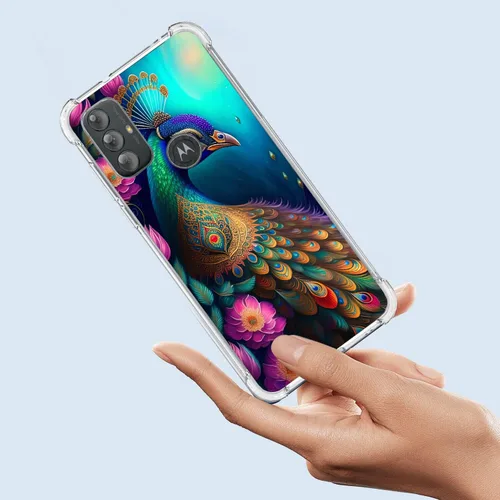 Vista 2 de Funda para Moto G Pure/Moto G Power 2022/Moto G Play 2023, colorida funda protectora de poliuretano termoplástico resistente a los arañazos