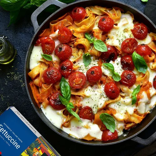 Vista 3 de Tuscanini Auténticos fideos italianos de pasta fettuccine de 16 onzas (paquete de 4) hechos con trigo duro de primera calidad