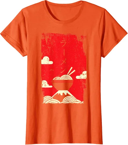 Vista 64 de Ramen Noodles Camiseta de arte japonés, Negro