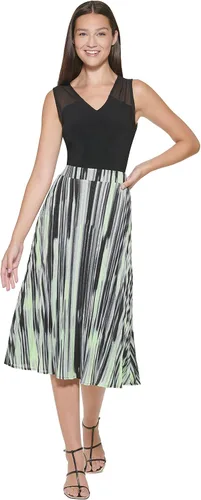 Vista 2 de DKNY Falda de cintura elástica para mujer