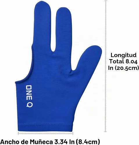 Vista 6 de ONEQ 3 dedos guantes de billar Snooker Cue Profesional 3 Colores (Spandex) 5pcs/Set