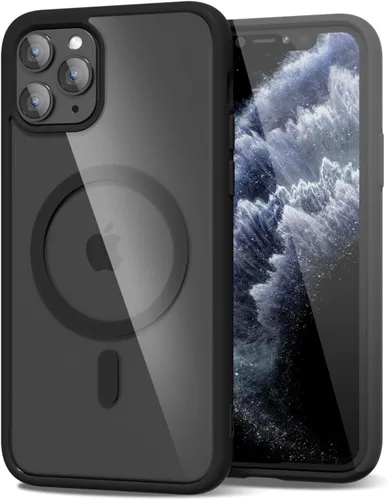Vista 30 de oakxco Funda magnética transparente compatible con Magsafe, bonita funda delgada y transparente de poliuretano termoplástico no amarillenta, carcasa