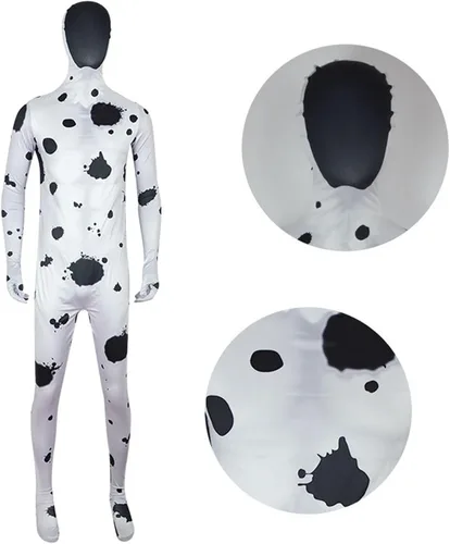 Vista 4 de Disfraz de Super Villano Spot para adultos a través del versículo Cosplay Zentai Onesies Body ajustado para niños Halloween