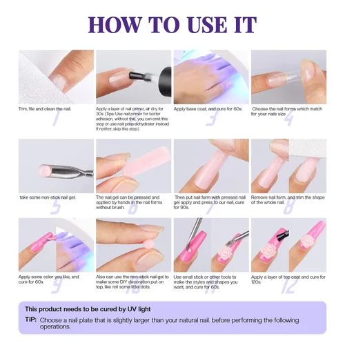 Vista 7 de Morovan Gel de uñas sólido constructor: 2.12 oz de gran capacidad de gel de construcción de uñas para esculpir 3D geles duros no pegajosos para uñas
