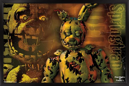 Vista 8 de Trends International Five Nights at Freddy's - Póster de pared Springtrap, 14.725 x 22.375 pulgadas, versión con marco de madera tipo granero