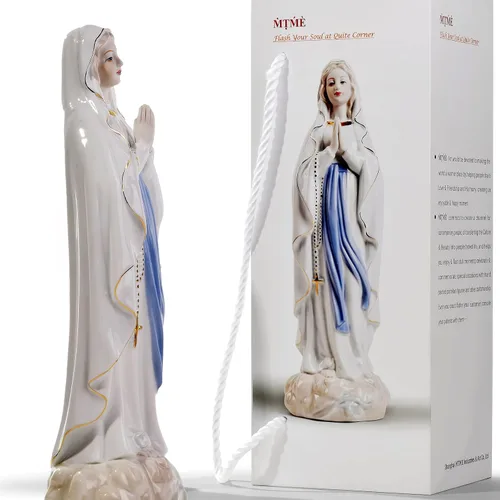 Vista 8 de MTME Figuras de porcelana, orando por ti, recuerdos, regalos de ceremonia, estatua para decoración del hogar.