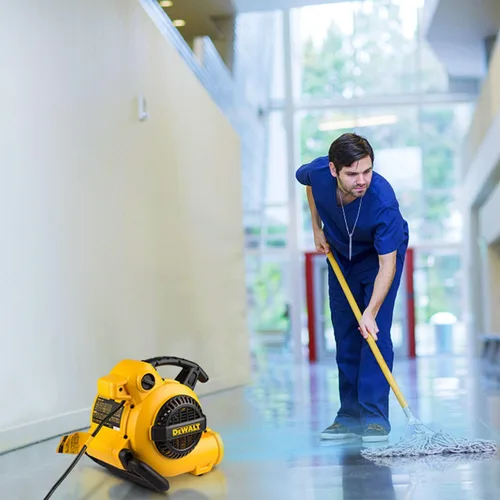 Vista 4 de DEWALT Movedor de Aire Portátil, 276W Ventilador de Piso de 3 Velocidades, Ventilador Soplador Utilitario, 1/5 HP 600 CFM Secador de Piso, Secador