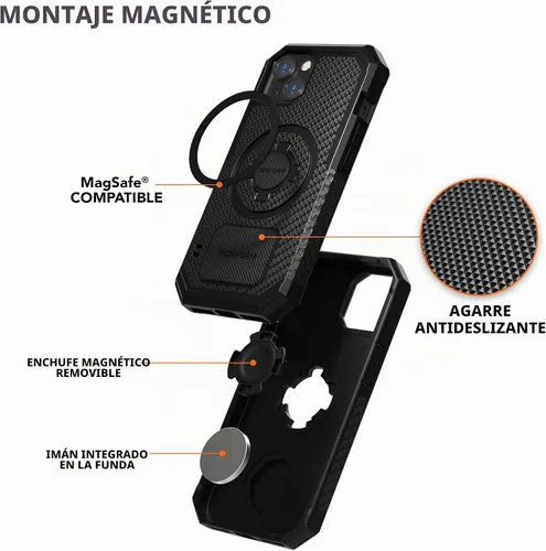Vista 4 de Rokform - Funda para iPhone 13, Serie Resistente, Compatible con Doble Imán Plus MagSafe, Equipo Protector Magnético de Apple, Funda para iPhone