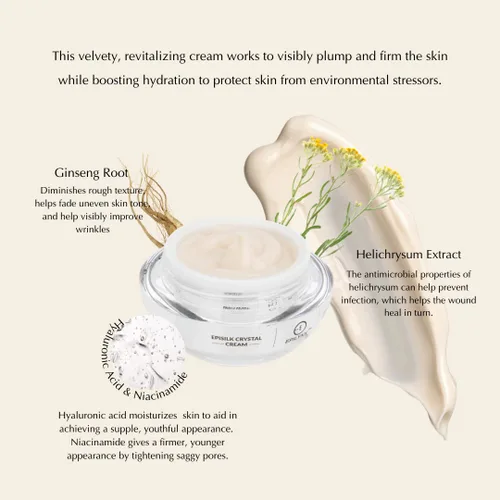 Vista 4 de EPILYNX Libre de alérgenos para pieles sensibles EpiSilk Crystal Day Crema hidratante facial antienvejecimiento - Reduce el enrojecimiento
