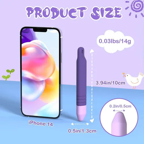 Vista 3 de Mixoo - Bolígrafos para pantallas táctiles con correas para niños, paquete de 2 lápices capacitivos antideslizantes para niños, compatible con iPad