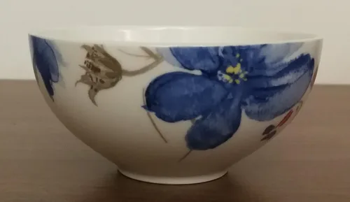 Vista 2 de Villeroy & Boch Mariefleur Gris Basic - Taza de té, 8.1 fl oz, Altura: 2.0 in, Porcelana Premium, Blanco/Multicolor