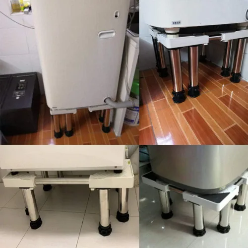 Vista 7 de Base antideslizante para lavadora, soporte para nevera, base ajustable multifuncional para lavadora y secadora, soporte de pedestal