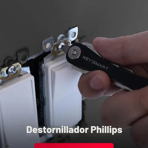 Vista 6 de KeySmart MultiTool - Herramienta multiusos 5 en 1 para llavero con abridor de cajas, regla, barra de palanca, destornillador Phillips y cabeza