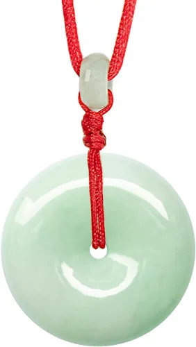 Vista 31 de Dahlia Collar eterno de jade en forma de círculo, jadeíta de grado A certificada de Birmania auténtica para la paz