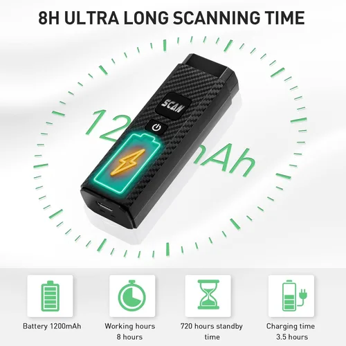 Vista 5 de Escáner de código de barras inalámbrico, portátil 1D 2D PDF417, compatible con USB, Bluetooth y conexión inalámbrica, lector de código de barras
