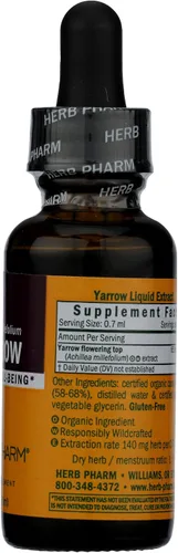 Vista 5 de Herb Pharm Extracto líquido Yarrow Flowering Tops - 1 onza