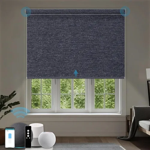 Vista 43 de Persiana Motorizada, Compatible con Homekit Thread-Enabled, Persianas Inteligentes 100% Opacas con Control Remoto, Persiana Enrollable Eléctrica