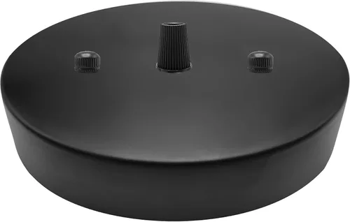 Vista 4 de ECUDIS Kit de toldo de luz colgante, placa de cubierta de lámpara de techo de 4.7 pulgadas con accesorios de montaje para candelabro, toldo de Negro