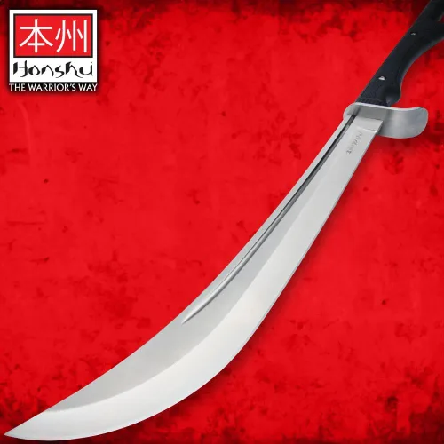 Vista 6 de Honshu Naginata - Espada y funda de arma de asta japonesa Samurai & Foot Soldier - Arma de autodefensa Hoja de 18 pulgadas unida a eje largo