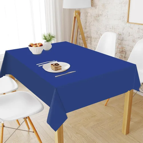 Vista 4 de Whaline Mantel rectangular de plástico azul polvoriento, 12 piezas, 4 colores azules, impermeable, para invierno, cumpleaños, bodas, fiestas
