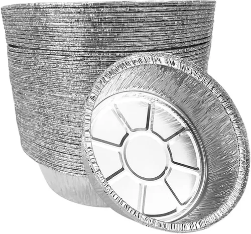 Vista 8 de Forros desechables para freidora de aire de aluminio con revestimiento antiadherente, redondos, 50 unidades, de papel de aluminio a prueba