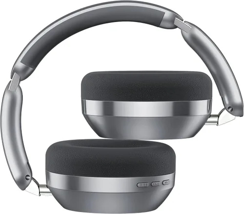Vista 5 de Wentronic Y04 - Audífonos inalámbricos Bluetooth sobre la oreja, sumérgete en cada ritmo con cancelación activa de ruido y sonido de alta