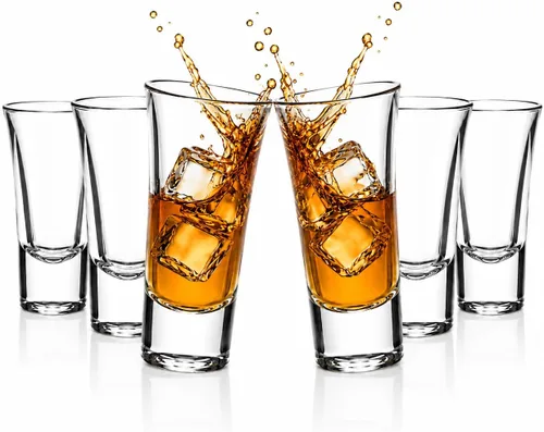 Vista 10 de Paquete de 12 vasos de chupito de 1.8 onzas a granel con base pesada, juego de vasos de chupito de medición transparentes para café, vodka, tequila