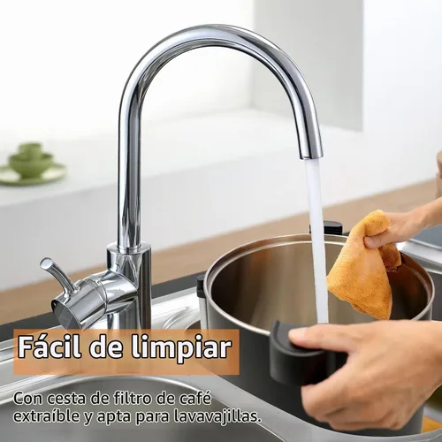 Vista 7 de Urna de café comercial de 30 tazas 6L, Cafetera de percolado de doble pared de 750W de Festa Essential, urna de agua caliente de acero inoxidable