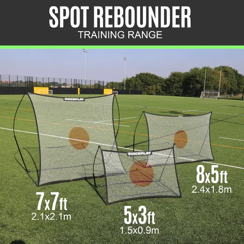 Vista 10 de QuickPlay Red de rebote Spot Target para fútbol Red de rebote resistente al clima con bolsa de transporte Ideal para práctica de pases