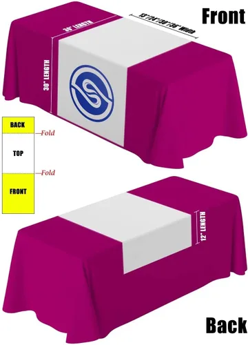 Vista 3 de DUNHUANG Camino de mesa personalizado con logotipo, texto, nombre, foto, cartel de mesa personalizado para fiesta de cumpleaños, aniversario, feria