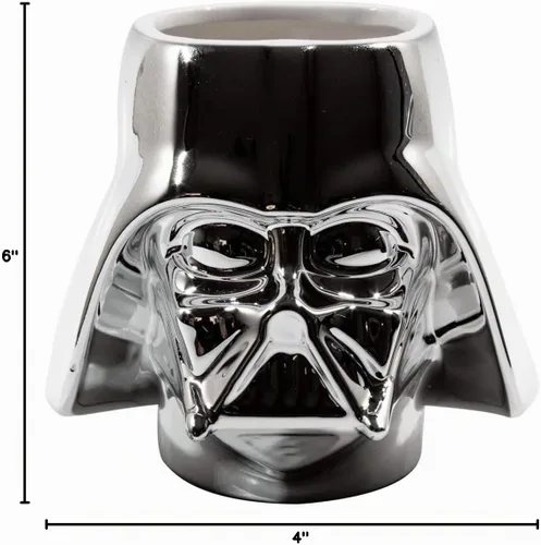 Vista 8 de STAR WARS StarWars - Taza coleccionable de Darth Vader Moldeado cromado