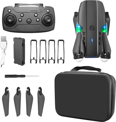 Vista 8 de ikaufen YL3 Mini Drone con doble cámara, flujo óptico flotante, zoom 50X, rollo de acrobacias de 360°, cuadricóptero RC para niños y principiantes
