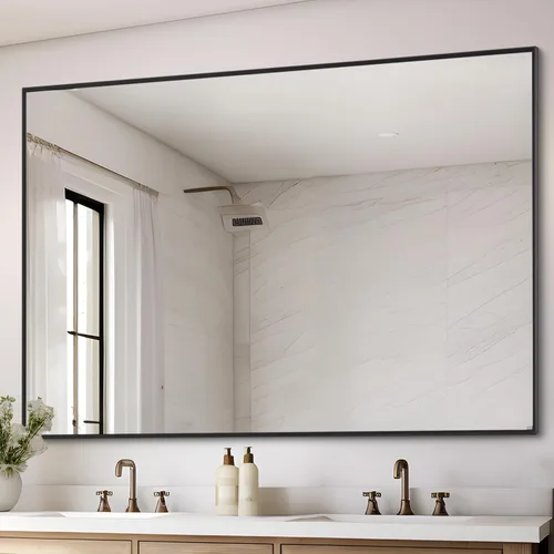 Vista 45 de DESBING 16"x20" Bathroom Mirror for Over Sink, Black Framed Wall Mirror Negro