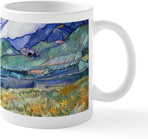 Vista 6 de CafePress Irises By Vincent Van Gogh Taza de café de cerámica de 11 oz (11.0 fl oz)