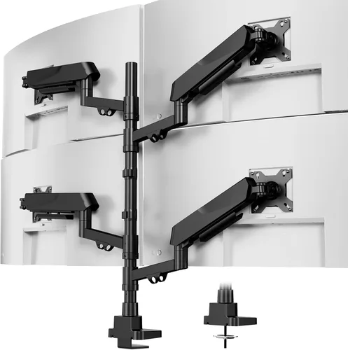 Vista 9 de PUTORSEN Soporte de monitor dual para pantallas de 17-32 pulgadas, VESA 75