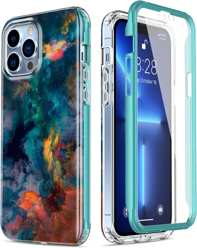 Vista 26 de Esdot Funda protectora para iPhone 13 Mini con protector de pantalla integrado, protección de grado militar con diseños de moda para mujeres
