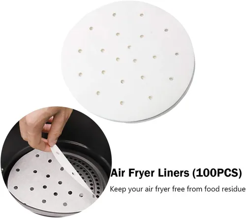 Vista 7 de Juego de 10 accesorios para freidora de aire de 8 pulgadas para freidora de aire Phillips Nuwave Gowise Gourmia Ninja Dash de 3.5 cuartos a 5.8