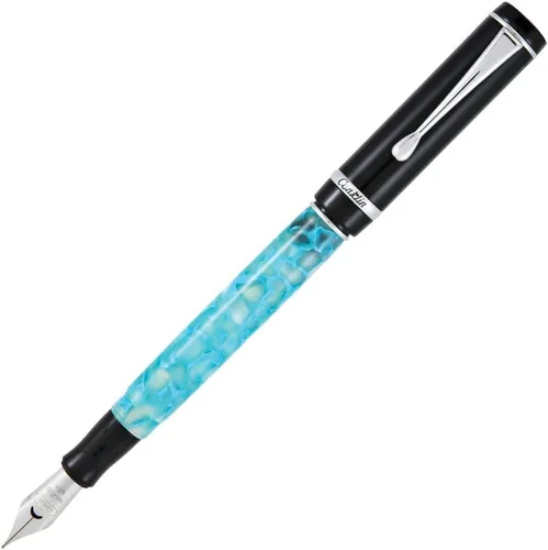 Vista 37 de Conklin Duragraph Pluma estilográfica Abalone Nights - Punta mediana, elegante instrumento de escritura con exquisito acabado de abulón