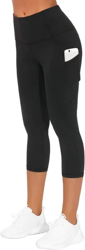 Vista 5 de The Gym People - Pantalones deportivos gruesos de tiro alto, con bolsillos y control de abdomen, leggings para entrenar, correr, hacer yoga