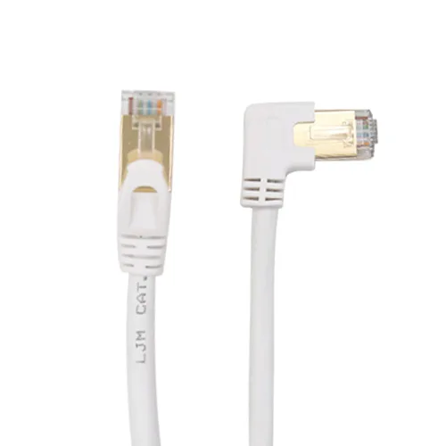 Vista 8 de Cable Ethernet Cat6 de 90 grados en ángulo recto hacia abajo, cable Ethernet de ángulo recto Cat 6 para PC, router, módem, impresora, caja de TV