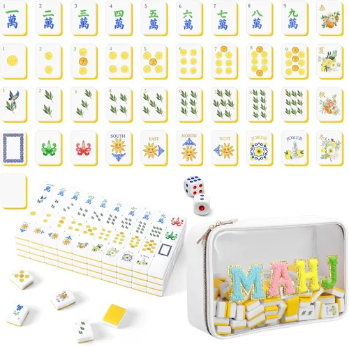 Vista 18 de Soulchen Red Green Plaid American Mahjong Tiles Accessory