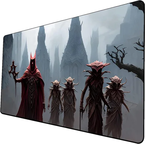 Vista 23 de Tapete de juego de cartas coleccionables AI Painting – Tapete de juego MTG con zonas, 24 x 14 pulgadas, tapete de juego MTG de alta calidad – El